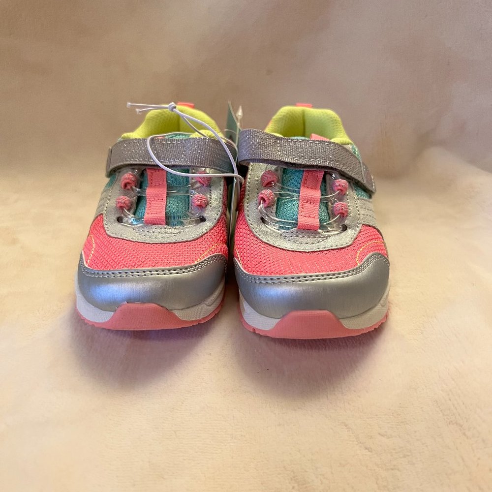 Stride Rite Pink and Silver Kids Sneakers